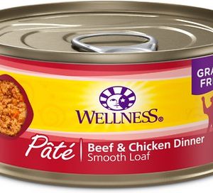 Wellness Beef & Chicken Smooth Loaf Pate GF Canned Cat Food