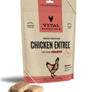 Vital Essentials Freeze-Dried Raw Chicken Entree Mini Patties GF Cat Food